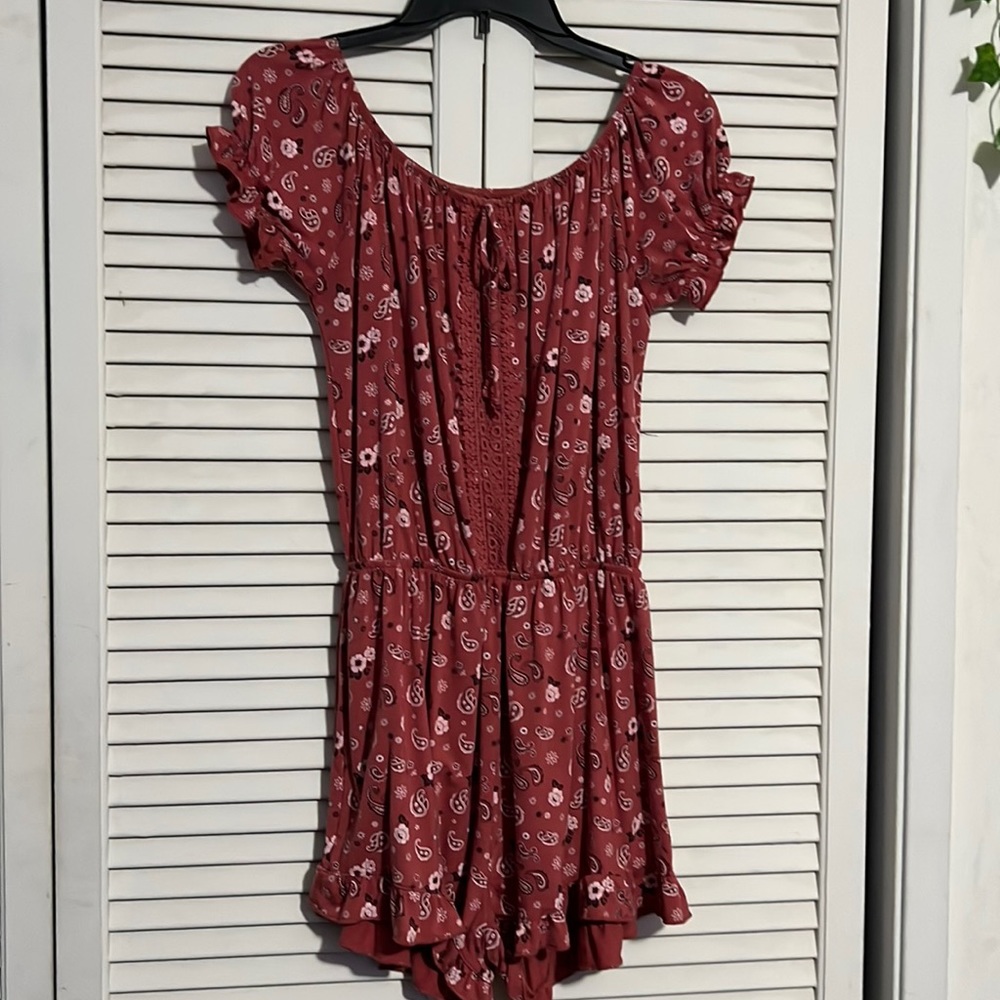paisley print romper